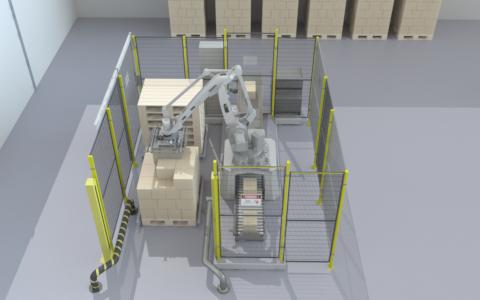 Budget friendly robot palletiser
