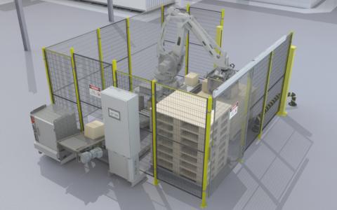 Easily integrated palletiser 